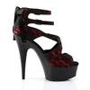 Pleaser - DELIGHT678LC High Heels - Rot/Schwarz Product image